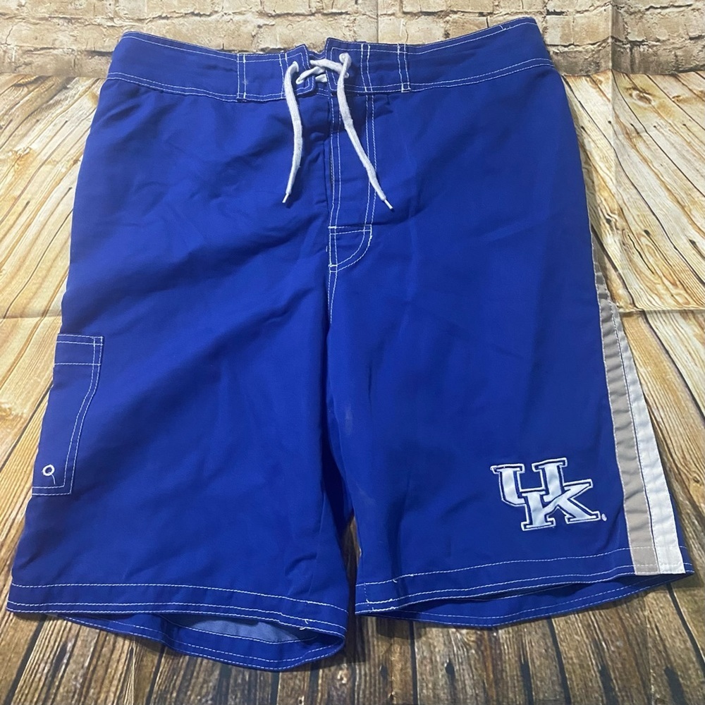 Collegiate UK University of Kentucky Blue Gray Cargo Mesh Brief Board Sh…